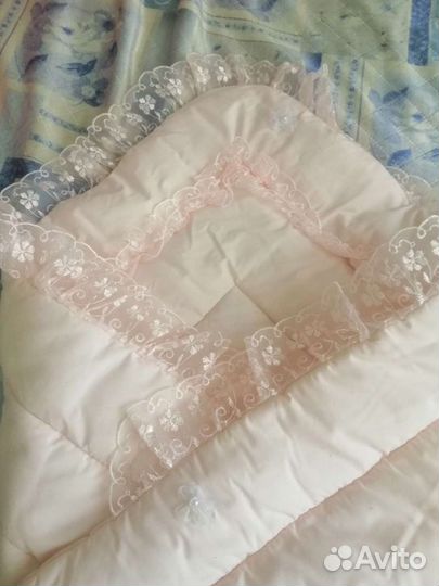 Конверт на выписку для девочки зимний