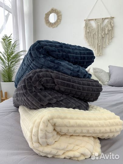 Плед покрывало велсофт для дома новый