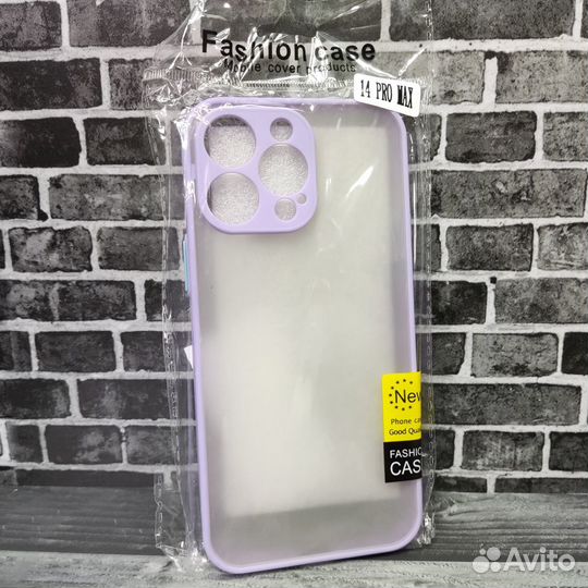 Чехол для iPhone 14 pro max пластиковый сиреневый