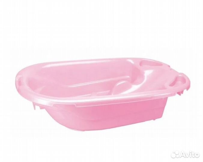 Розовая ванночка для купания младенцев 
