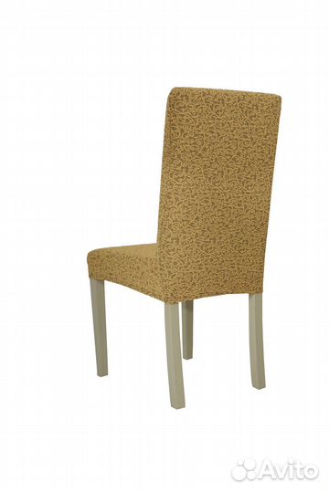 Чехлы на стулья со спинкой на кухню 2 шт, Медовый