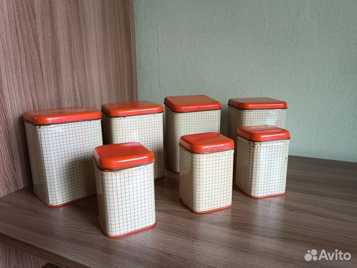 Жестяные банки СССР 7 шт