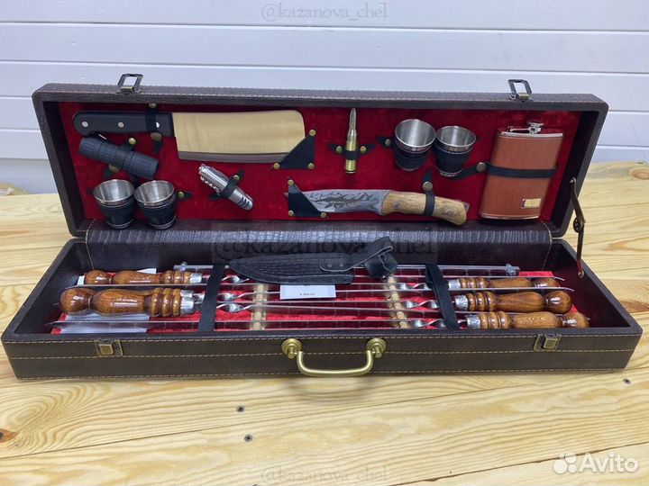 Набор шампуров подарочный