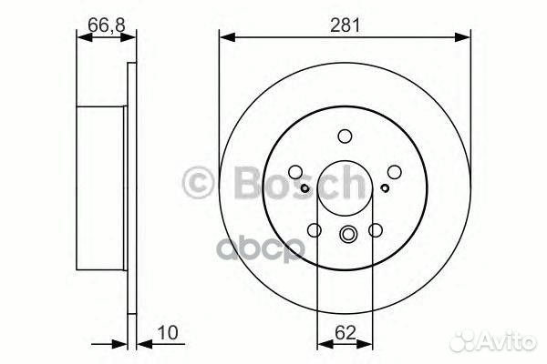 Диск тормозной 0986479R06 Bosch