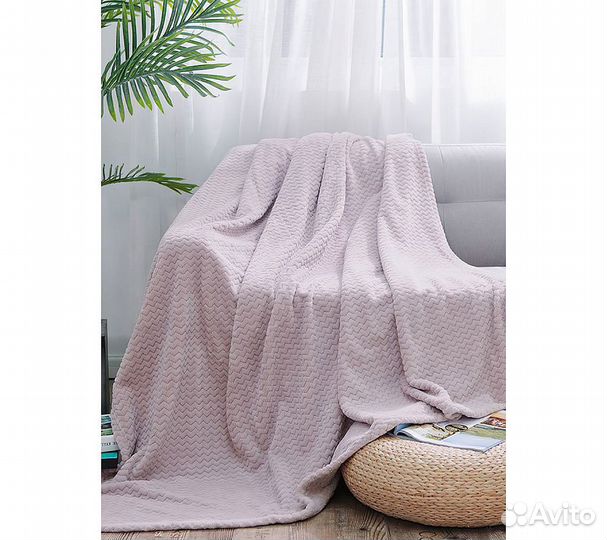 Плед GoodNight Велсофт 180х200, светло-розовый