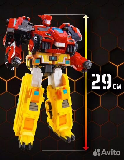 Игрушка Dinoster Раптор Трон Мега-трансформер 4в1