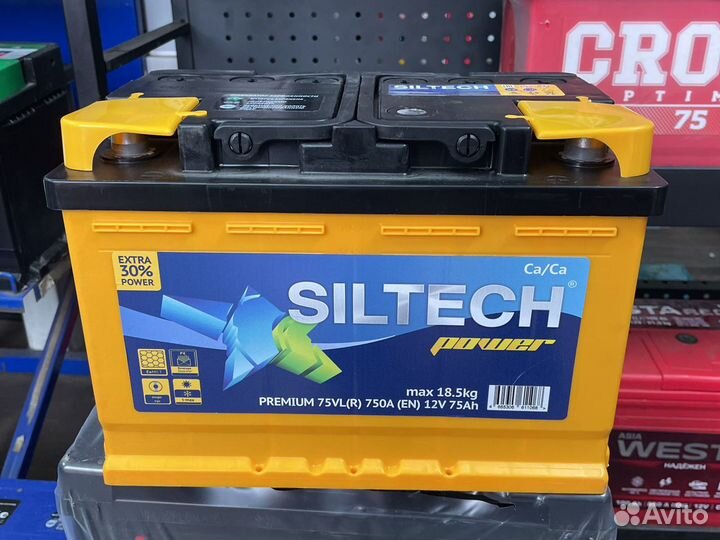 Аккумулятор Siltech 75Ah 750A гарантия 2 года