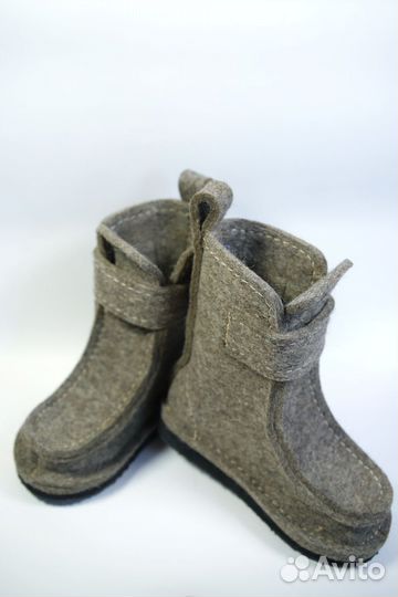 Валеши на липучке, трек подошва, высота 24см