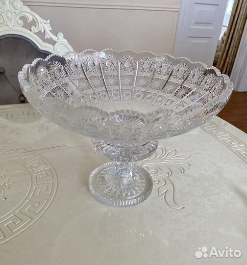 Ваза для фруктов хрусталь