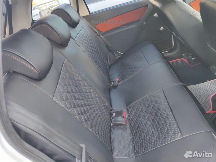 Чехлы универсальные Elegant черный/отстрочка красн