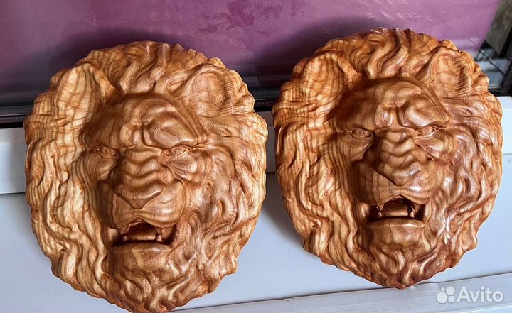 Лев, орел, кот, домовой из дерева для декора