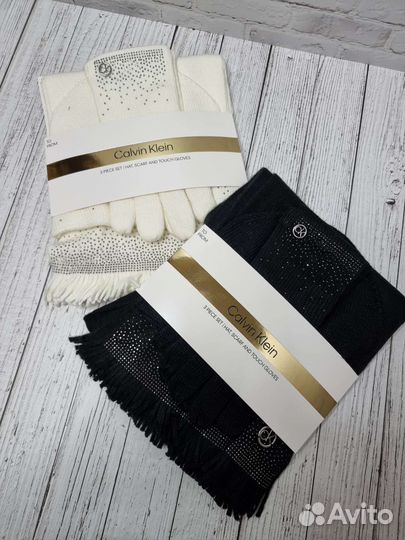Набор Calvin Klein шапка шарф перчатки оригинал