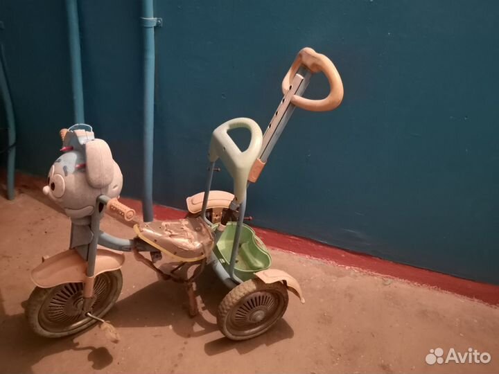 Детский велосипед с родительской ручкой