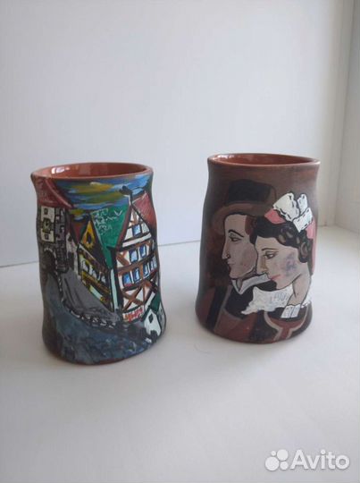 Глиняная кружка для декора