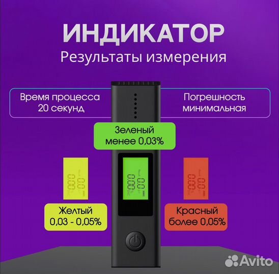 Алкотестер бесконтактный профессиональный