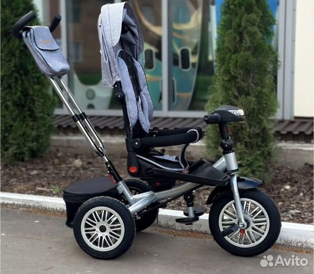 Велосипед детский трёхколёсный бмв с ручкой