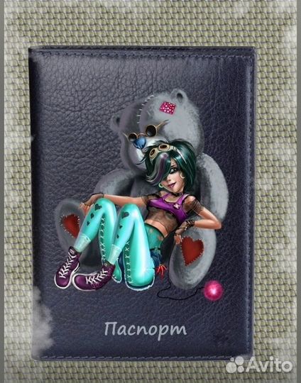 Обложка на паспорт, натуральная кожа