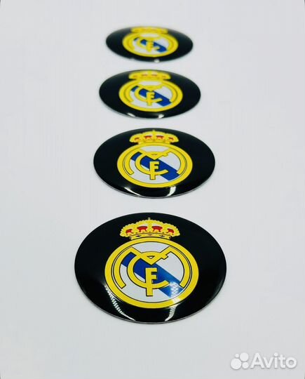 Наклейки на колёсные диски real madrid 65mm