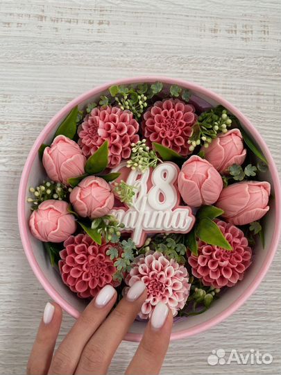 Мыло ручной работы цветы