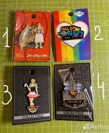 Значки Hard rock cafe