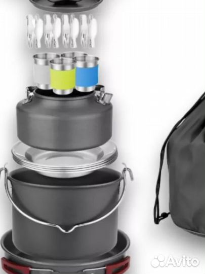Набор туристической посуды 4 персоны