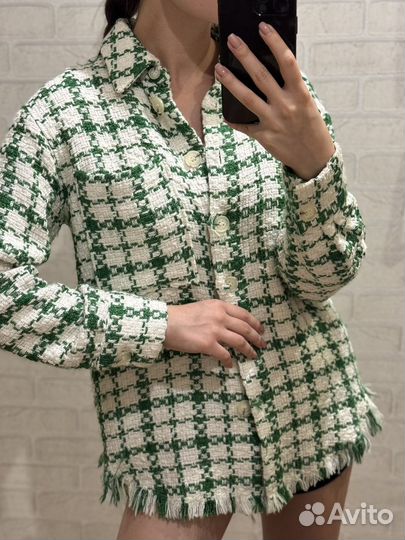 Твидовая рубашка Reserved XS