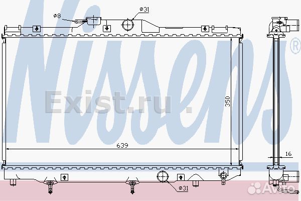 Радиатор основной новый toyota corolla E110