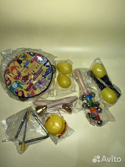 Набор новых детских музыкальных инструментов 11шт