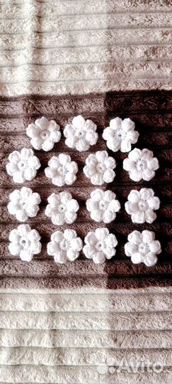 Цветочки для скрапбукинга, вязанные