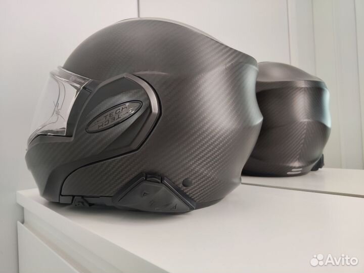 Шлем scorpion EXO-tech EVO carbon с гарнитурой