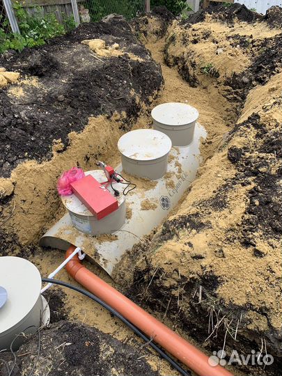 Установка септика под ключ, выгребной ямы