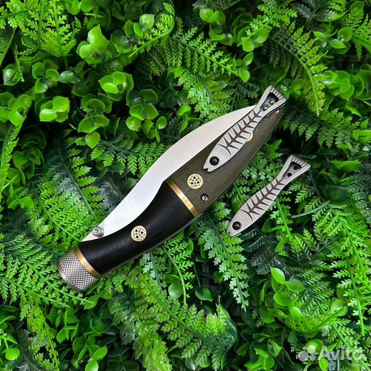 Ножи Reptilian Трапёр-02 D2, зелёная микарта