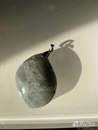 Брошь СССР Винтаж Лабрадорит Розовый кварц