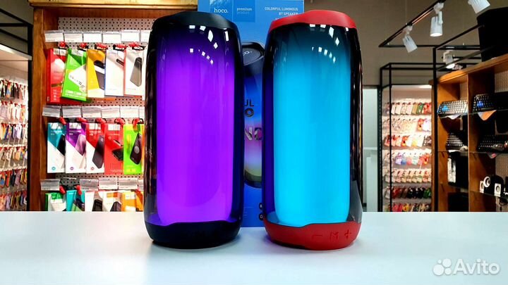 Блютуз колонка с круговой подстветкой мощная