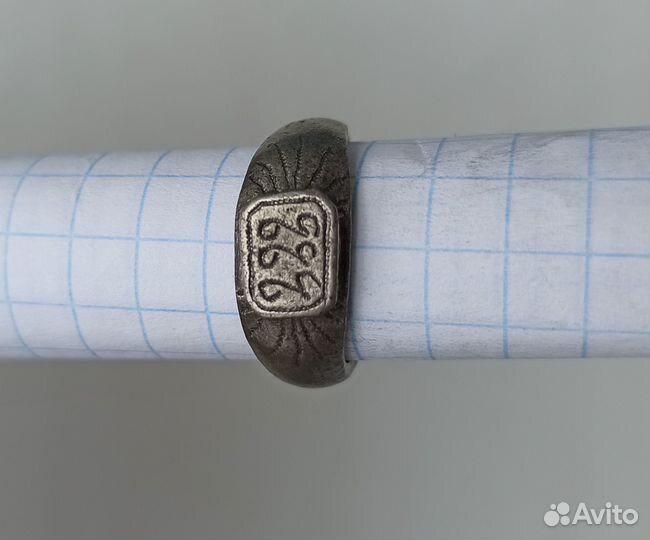 Перстень старинный серебряный.Детский.18-19 в