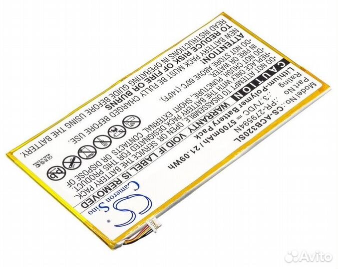 Аккумулятор CS-ACB320SL к Acer Iconia One B3-A20