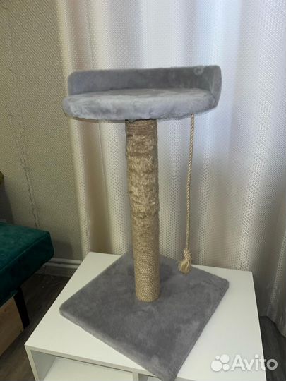 Когтеточка с лежанкой и веревочкой