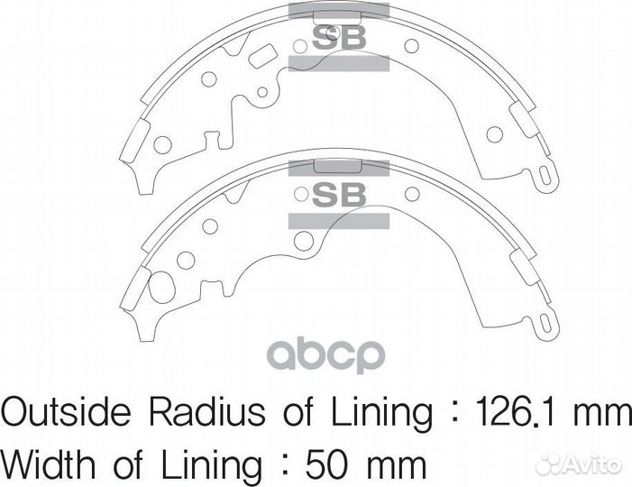 SA168SNS колодки барабанные Toyota Hiace 2.7/2