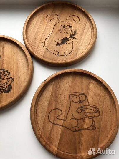 Менажницы, тарелки из дерева