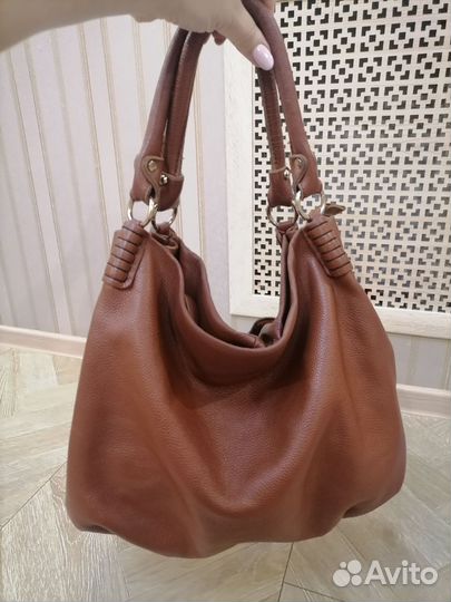 Сумка женская натуральная кожа коричневая