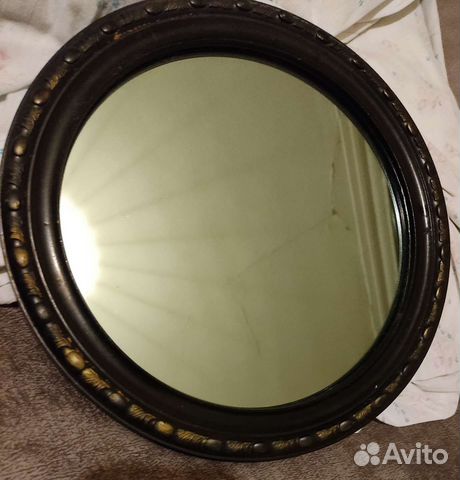 Зеркало в деревянной раме времён ссср. 60 годов
