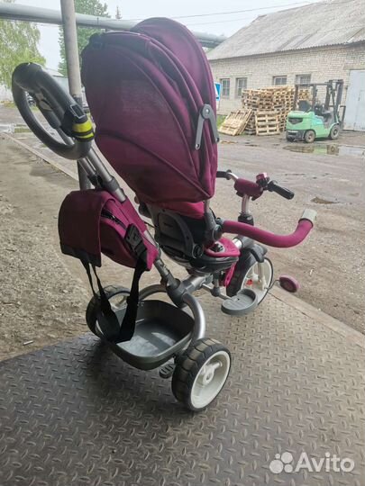 Детский велосипед с ручкой 3х колесный