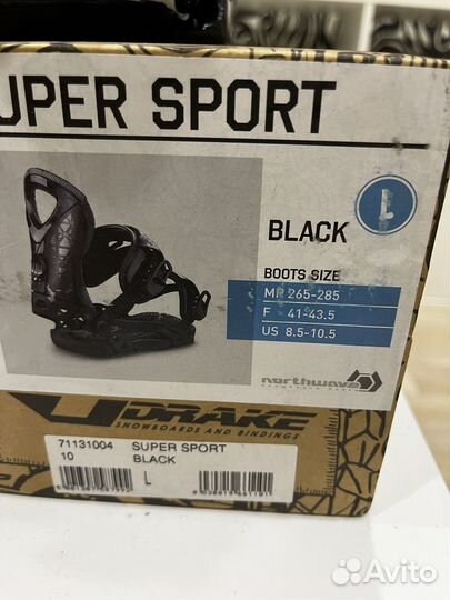 Крепление для сноуборда drake super sport black