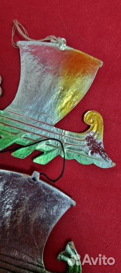 Елочные игрушки СССР. Картон. Корабль. Картонаж