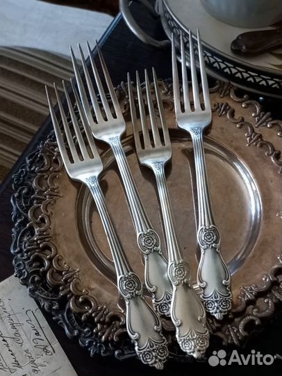 Ложки/Вилки Столовые Серебряная Роза (Мельхиор)