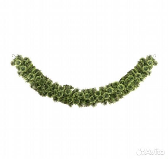 Еловая гирлянда 24 см, леска 80, 270 см, цвет зеле