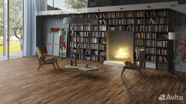 Tarkett Salsa Дуб Шоколад Браш Темно-коричневый