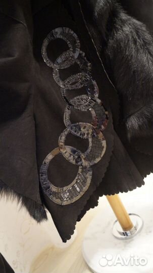 Пальто меховое,дубленка, gigli's р 46, новое