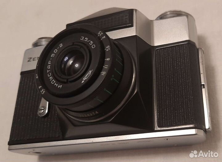 Плёночный фотоаппарат зенит-Е с индустар-50-2