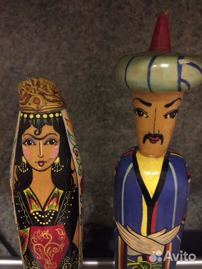 Куколки СССР. Узбекские. Деревянные